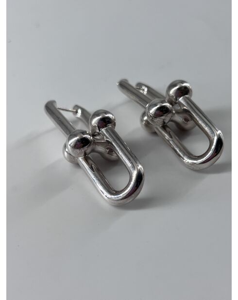 Boucles d'oreilles Hardwear Link Argent - Très bon état