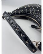 Estuche Rockstud con doble cremallera y pajarita negra - 30x19x4 cm - Nuevo estado