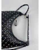 Estuche Rockstud con doble cremallera y pajarita negra - 30x19x4 cm - Nuevo estado