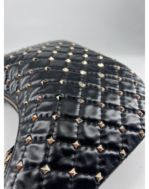 Estuche Rockstud con doble cremallera y pajarita negra - 30x19x4 cm - Nuevo estado