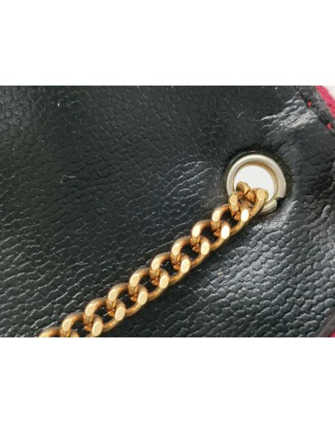 Klassieke kaarthouder met klep met roze ketting - 2x4x6 cm - Goede conditie