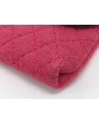 Klassieke kaarthouder met klep met roze ketting - 2x4x6 cm - Goede conditie