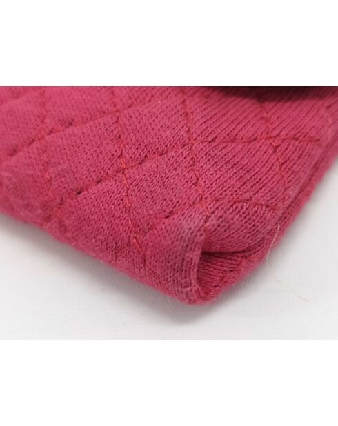 Klassieke kaarthouder met klep met roze ketting - 2x4x6 cm - Goede conditie