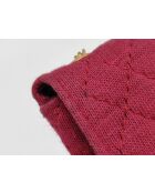 Klassieke kaarthouder met klep met roze ketting - 2x4x6 cm - Goede conditie