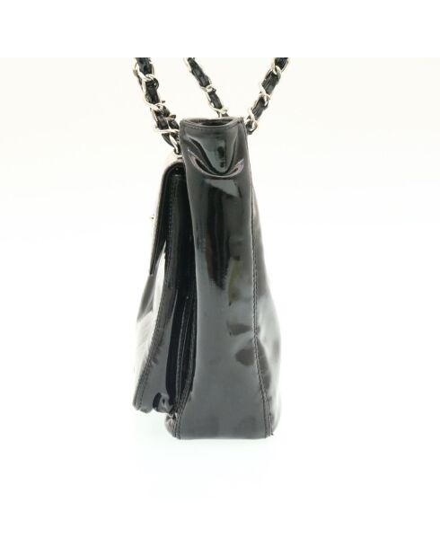 Vintage CC schoudertas met vierkante klep Zwart - 27x22x8 cm - Zeer goede staat