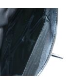 Vintage CC schoudertas met vierkante klep Zwart - 27x22x8 cm - Zeer goede staat