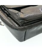 Vintage CC schoudertas met vierkante klep Zwart - 27x22x8 cm - Zeer goede staat