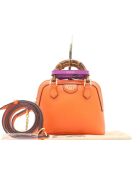 Diana nm draagtas met oranje bamboe hengsels - 20x7x16 cm - Zeer goede staat