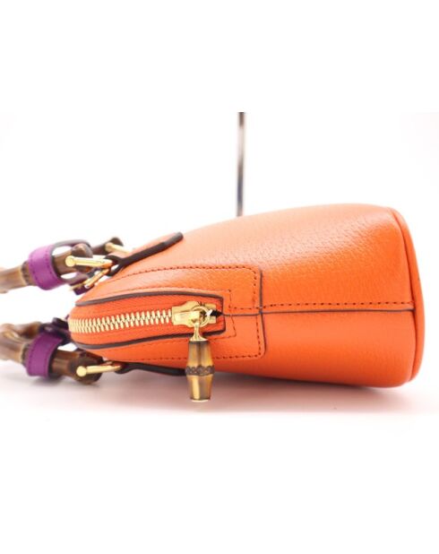 Diana nm draagtas met oranje bamboe hengsels - 20x7x16 cm - Zeer goede staat