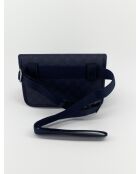 Marineblauwe bananenzak met klep - 24x16x2,5 cm - Zeer goede staat