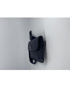 Marineblauwe bananenzak met klep - 24x16x2,5 cm - Zeer goede staat