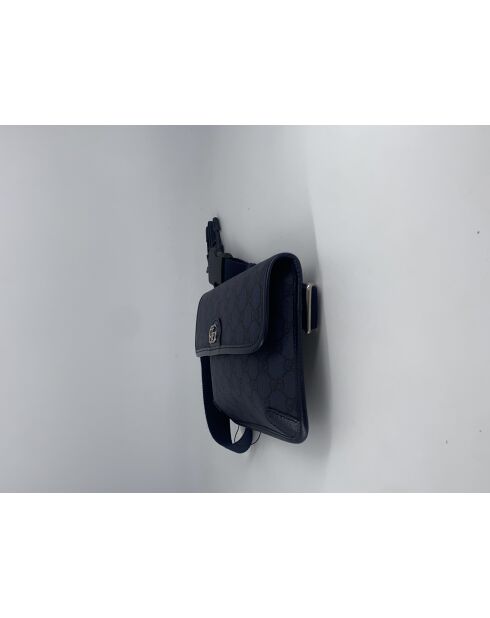 Bolsa banana azul marino con solapa - 24x16x2,5 cm - Muy buen estado