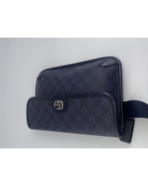 Bolsa banana azul marino con solapa - 24x16x2,5 cm - Muy buen estado