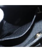 Vintage-Tragetasche aus Bambus mit Fronttasche Schwarz - 20x18x11 cm - Guter Zustand