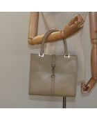 Beige etui met ketting en vlinderdas - 25x23x7 cm - Goede conditie