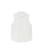 Chemisier sans manches Toya coupe droite blanc
