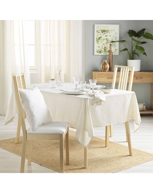 Cuscino rimovibile (45 x 45 cm) Pauline Natural, poliestere e lino