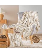 Cuscino rimovibile (45 x 45 cm) Cheyenne Natural, pelliccia sintetica/velluto