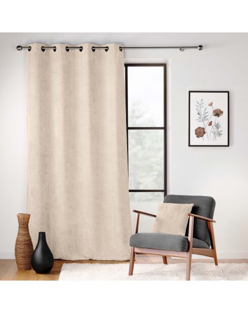 Cuscino sfoderabile Leo Natural (45 x 45 cm), velluto di ciniglia