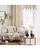 Cuscino rimovibile (40 x 40 cm) Doreline naturale, cotone jacquard e fili metallici