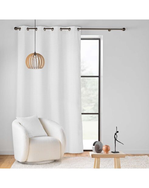 Cuscino rimovibile (45 x 45 cm) Swing White, flanella a rilievo liscio