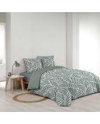 Parure housse de couette imprimée en Coton Morgane sauge