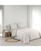 Parure housse de couette imprimée en Coton Morgane naturel