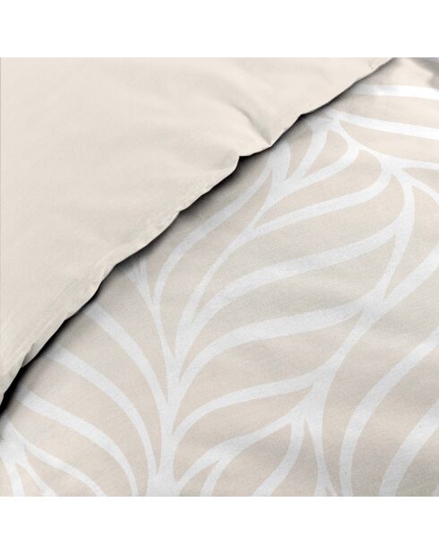 Parure housse de couette imprimée en Coton Morgane naturel