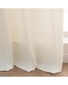 Tenda Solando con occhielli con pompon bianco/beige - 140x240 cm