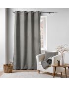 Tenda Grommet (140 x 240 cm) grigio lanoso, tinta unita bouclé