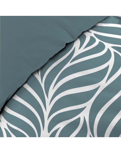 Parure housse de couette imprimée Morgane bleue