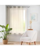 Lino Carlin velato con occhielli (140 x 180 cm), voile intrecciato