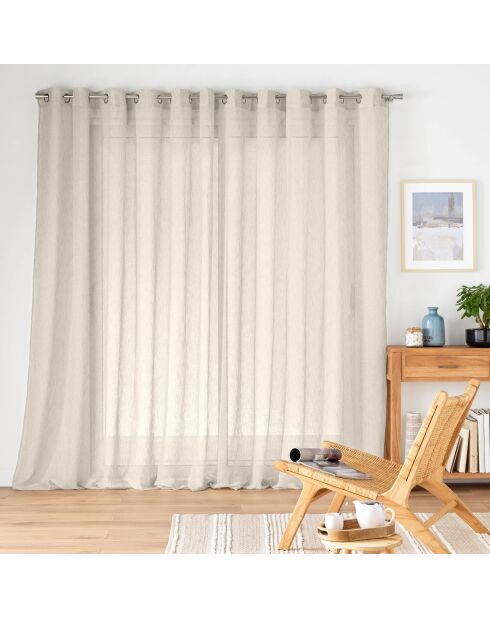 Doorschijnend doorschijnend oogje met grote breedte (400 x 240 cm), linnen van mopshond, geweven sluier