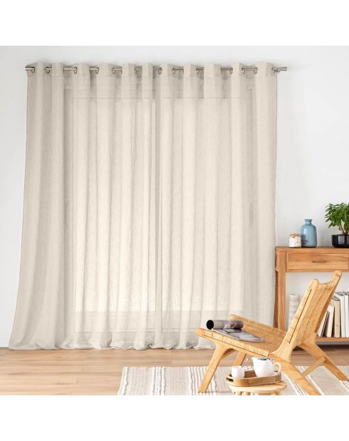 Doorschijnend doorschijnend oogje met grote breedte (400 x 240 cm), linnen van mopshond, geweven sluier