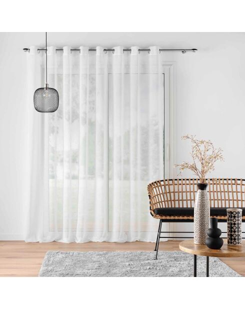 Velo de carlino natural texturizado con ojales anchos (300 x 240 cm)