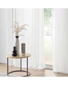 Velo de carlino natural texturizado con ojales anchos (300 x 240 cm)