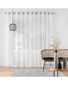 Carlino naturale trasparente con occhielli ad ampia larghezza (400 x 240 cm), velo strutturato