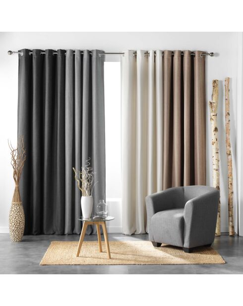 Tenda con occhielli (135 x 240 cm) Tramina Hazelnut, Woven Blackout