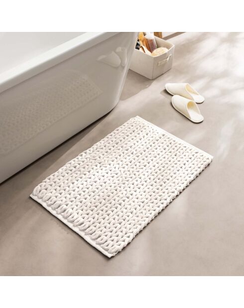 Tappeto da bagno (50 x 80 cm) Ariel Natural, ciniglia di cotone/poliestere