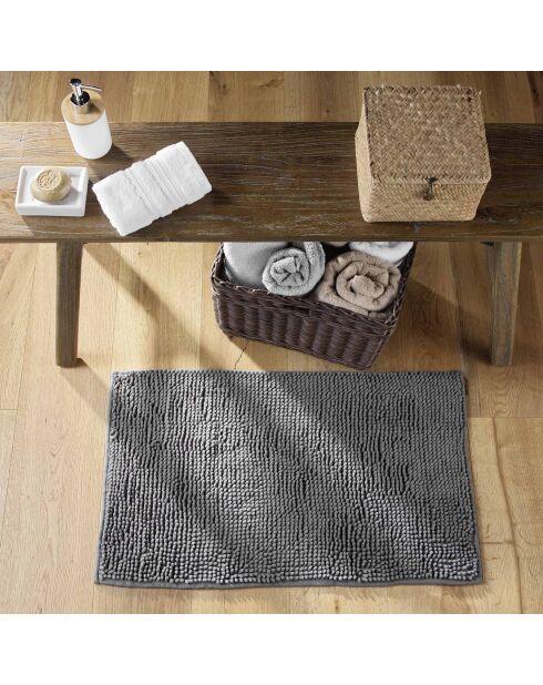 Badtapijt (45 x 75 cm) Sweety antraciet, effen microvezel