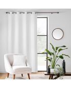 Tenda Grommet (140 x 260 cm), chiodi bianchi, flanella a rilievo liscio