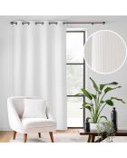 Tenda Grommet (140 x 260 cm), chiodi bianchi, flanella a rilievo liscio