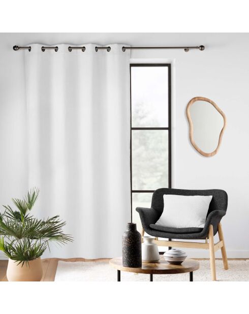 Cuscino rimovibile (45 x 45 cm) bianco Java, flanella a rilievo liscio