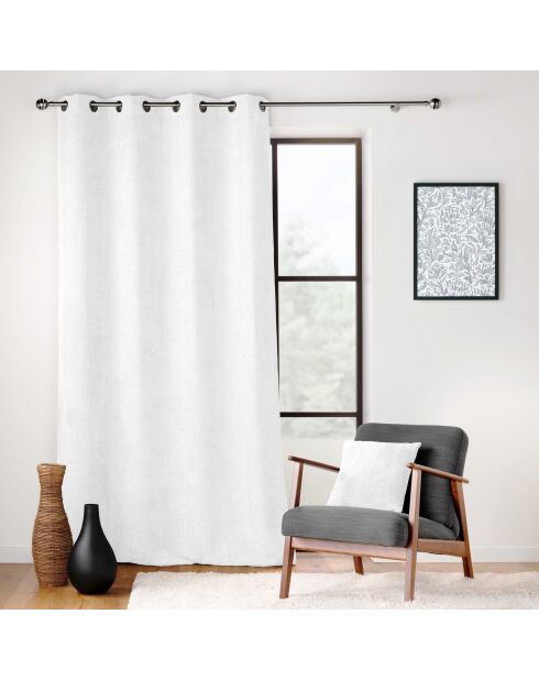 Tenda Grommet (140 x 260 cm) Leo White, velluto di ciniglia