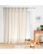 Lino trasparente con occhielli di grande larghezza (240 x 240 cm), in lino intrecciato