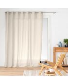 Lino trasparente con occhielli di grande larghezza (240 x 240 cm), in lino intrecciato