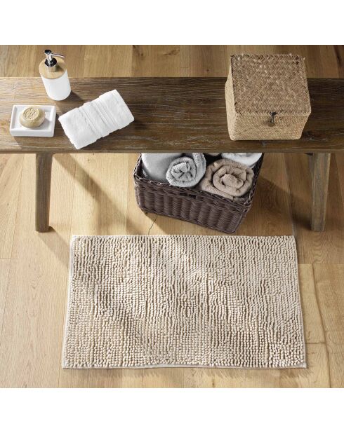 Badtapijt (45 x 75 cm) Sweety Taupe, effen microvezel