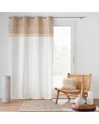 Tenda Grommet (140 x 240 cm) Cirrus Natural, in cotone/poliestere con parte superiore