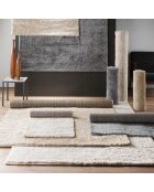 Tapis rectangle shaggy uni Tango naturel - 60x110 cm