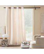 Winona natuurlijk doorvoergordijn (140 x 260 cm), effen bouclé